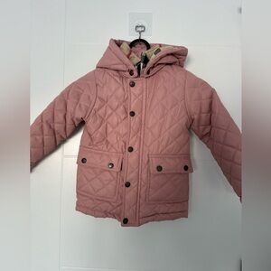 Burberry Kids Dusty Pink Quilted Puffer Jacket